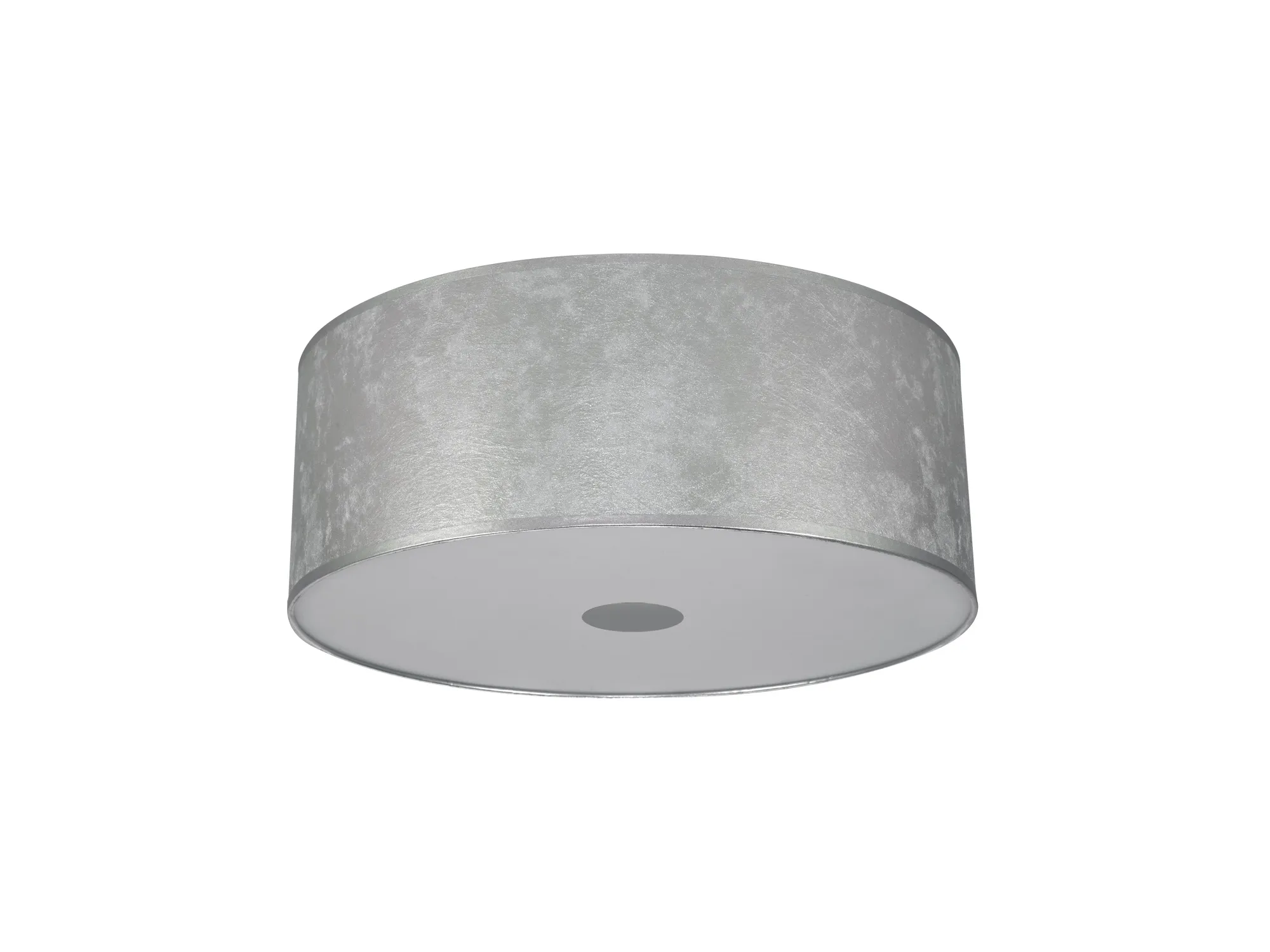 Baymont 60cm Flush 3 Light Silver Leaf, Frosted Diffuser DK0633  Deco Baymont WH SL